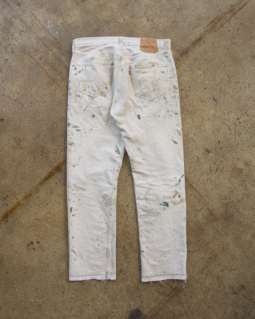 Levi's 501 Thrashed Painter Jeans - 1990s -back
