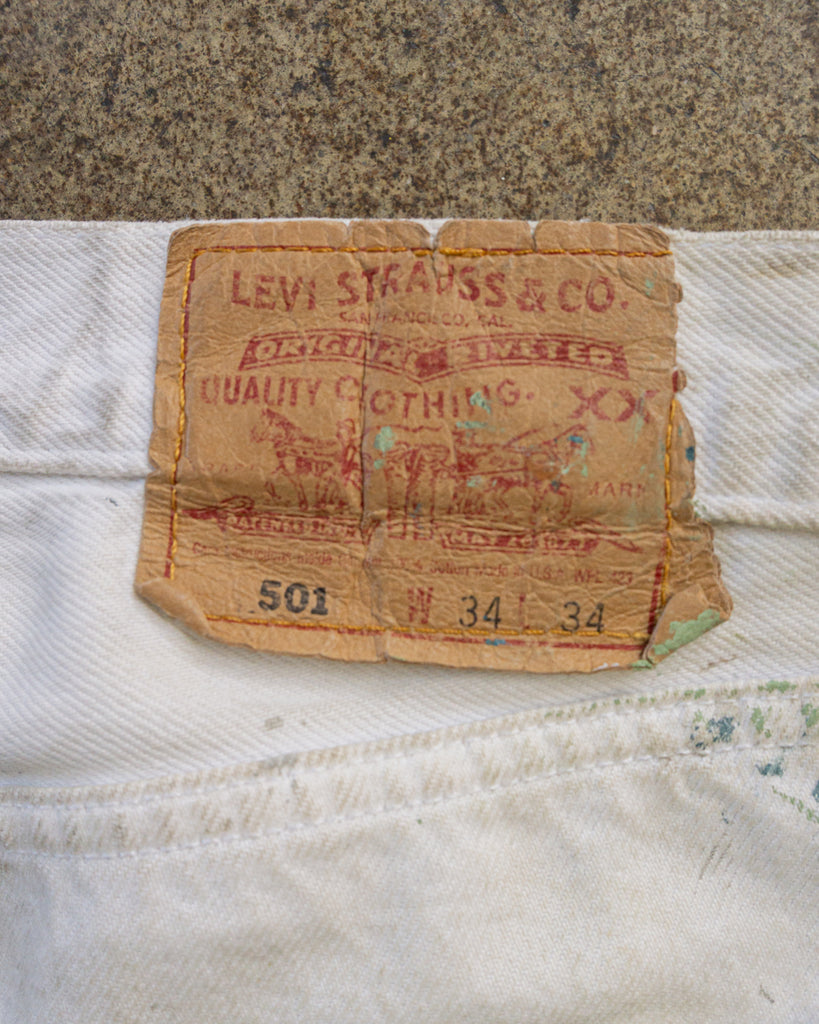 Levi's 501 Thrashed Painter Jeans - 1990s - tag