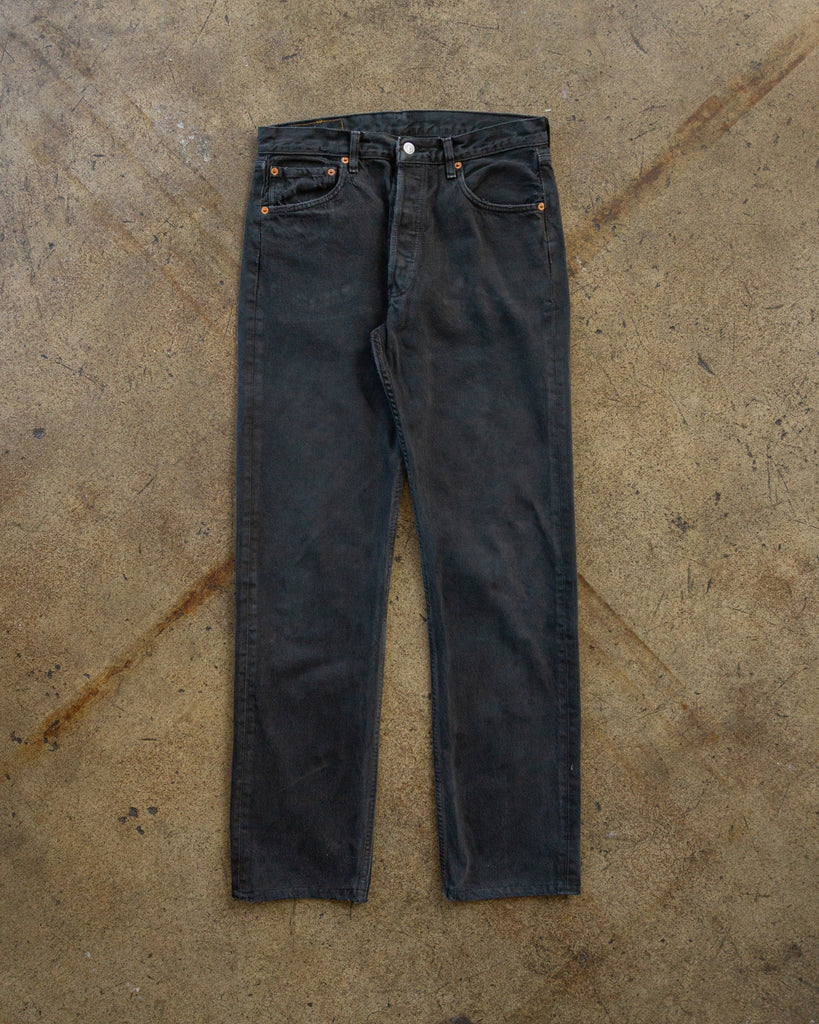 Levi's 501 Blue Black Jeans - 1990s FRONT PHOTO