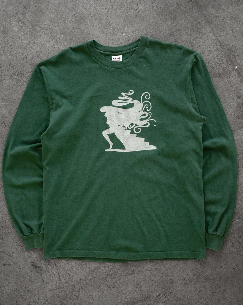 Pine Green "The Wiz" Long-Sleeve Tee - 1990s