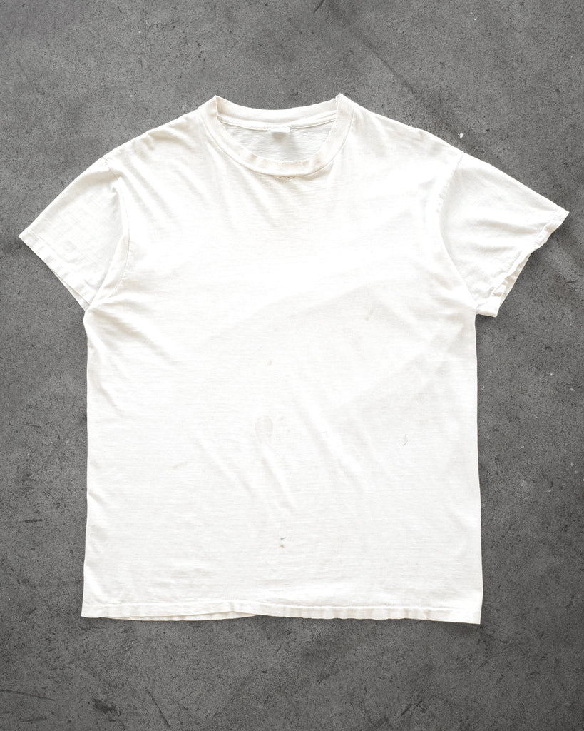 Thrashed White Paper Thin Tee - 1980s