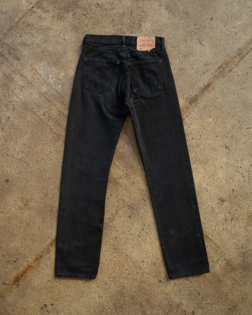 Levi's 501 Blue Black Repaired Jeans - 1990s BACK PHOTO