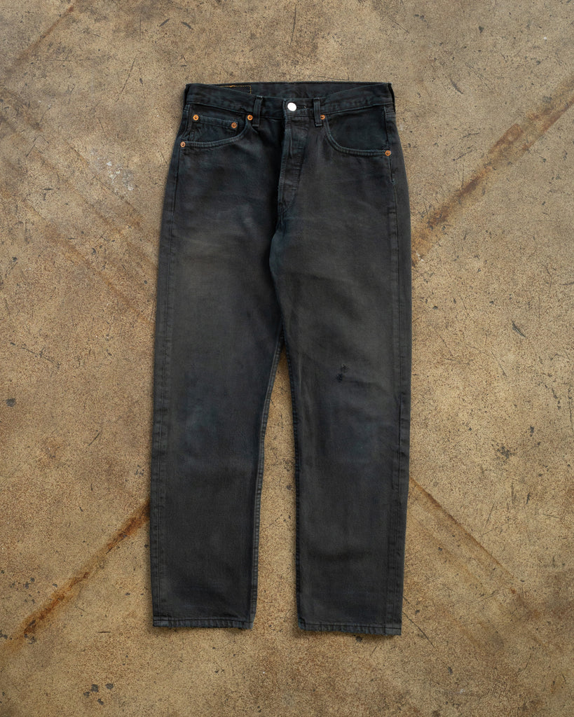 Levi's 501 Faded Black Jeans - 1990s FRONT PHOTO