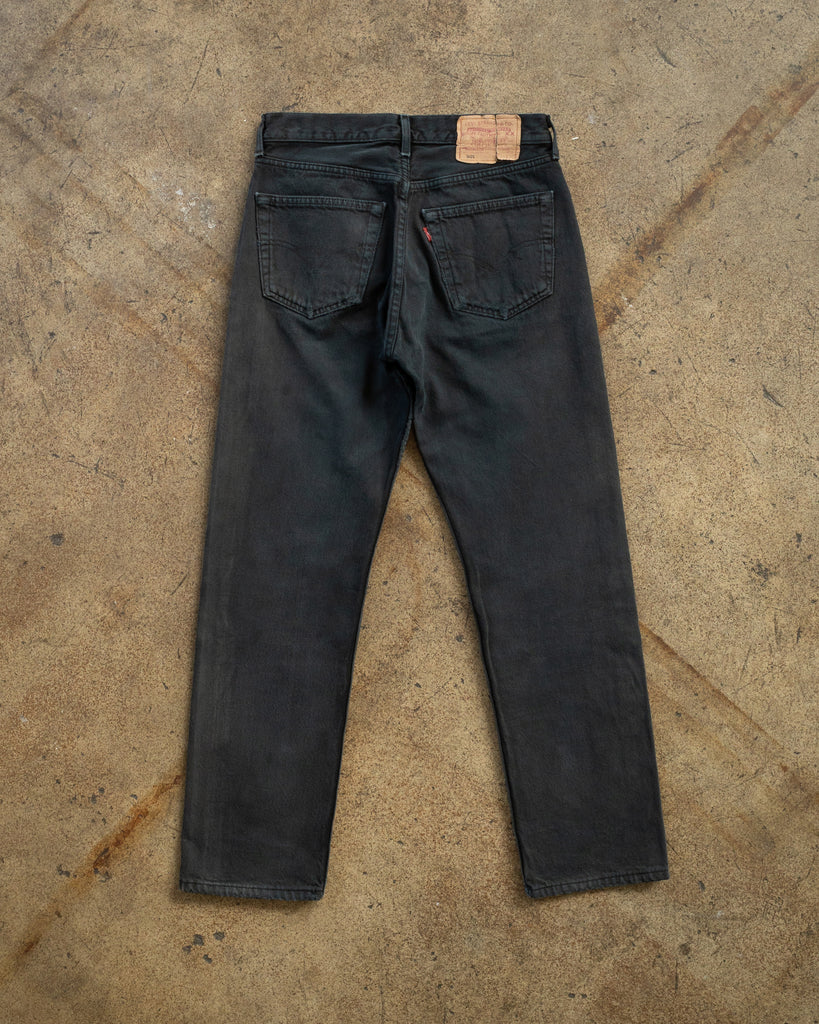 Levi's 501 Faded Black Jeans - 1990s BACK PHOTO