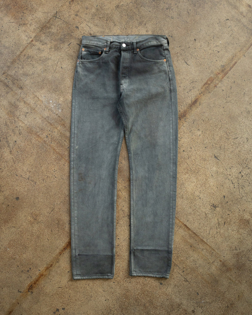 Levi's 501 Sun Faded Navy Jeans - 1990s FRONT PHOTO