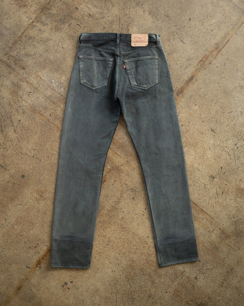 Levi's 501 Sun Faded Navy Jeans - 1990s BACK PHOTO