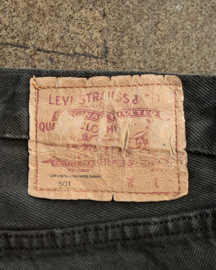  Levi's 501 Grey Ash Repaired Jeans - 1990s DETAIL PHOTO