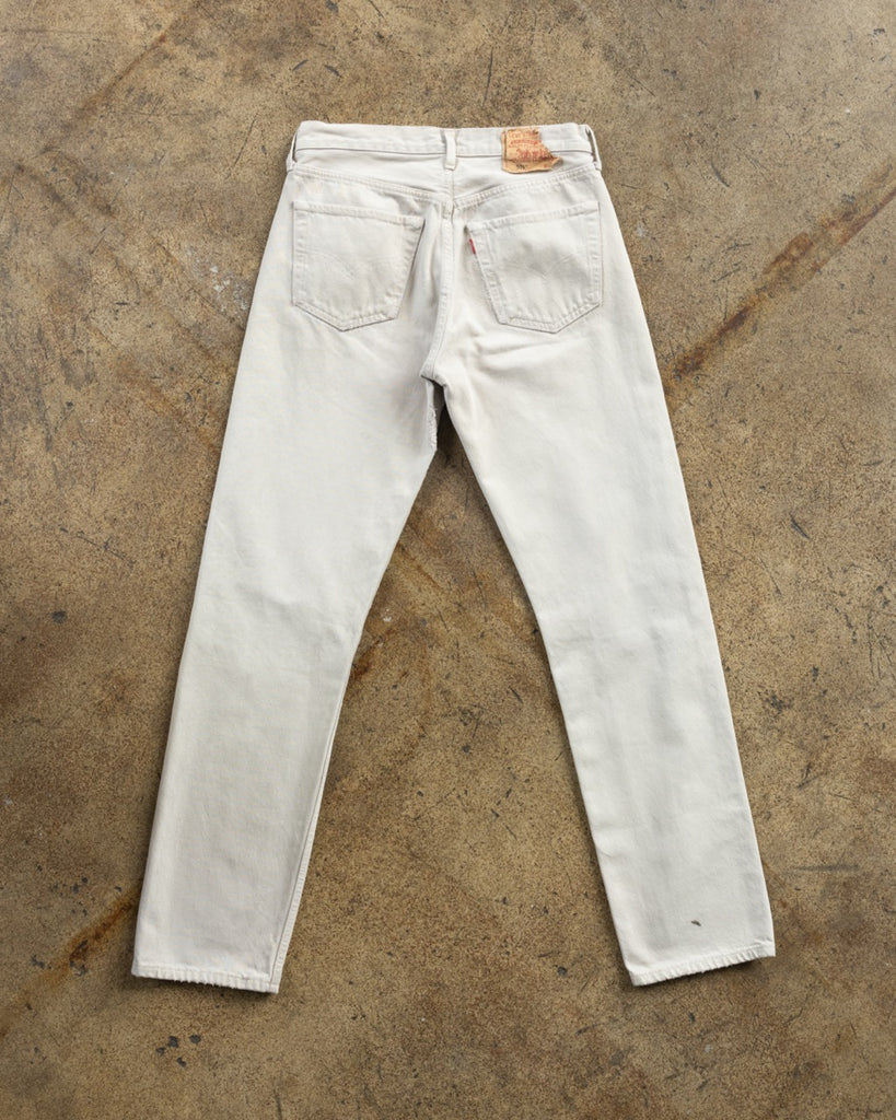 Levi's 501 Cream Jeans - 1990s - detail