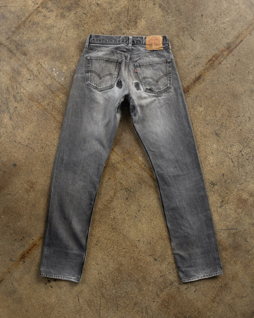 Levi's 501 Faded Ash Grey Jeans - 1990s - back