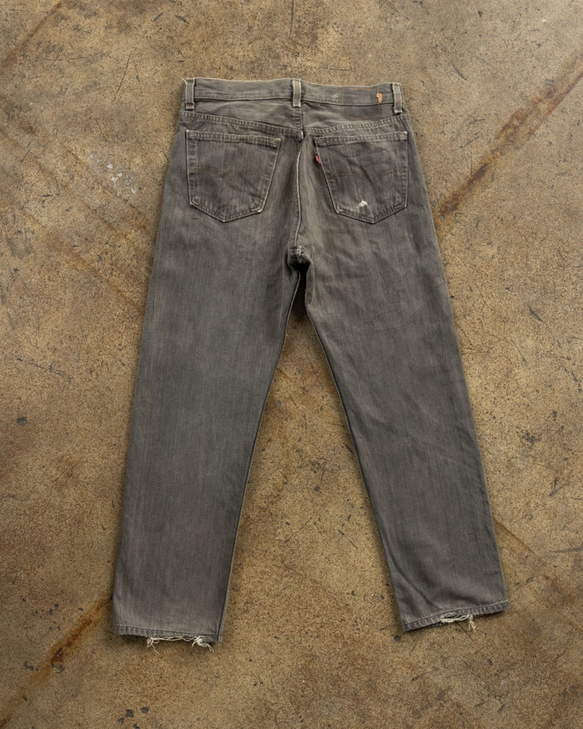 Levi's 501 Dark Grey Faded Jeans - 1990s - back