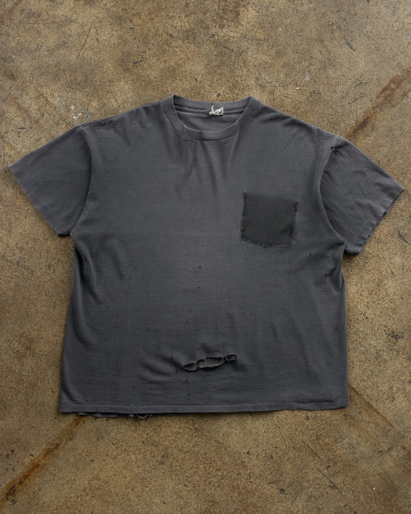 Single Stitched Sun Faded Distressed Tee - 1990s FRONT PHOTO