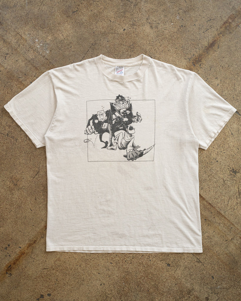 Distressed Police Brutality Graphic Tee - 1990s
