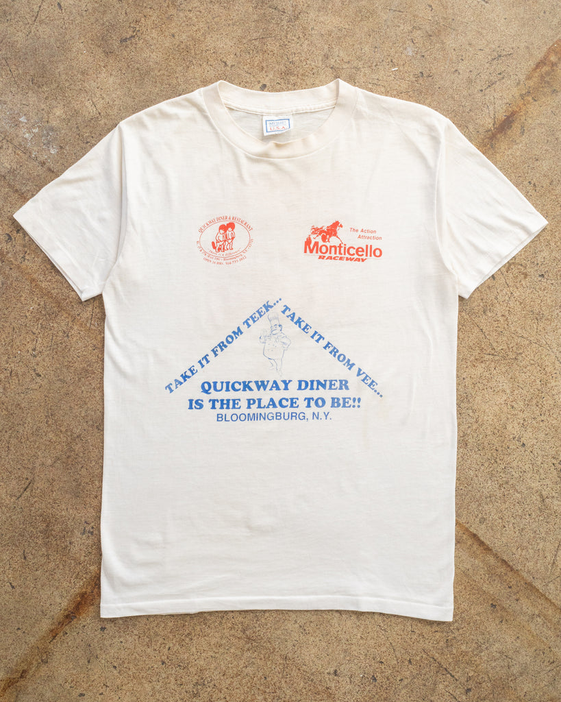 Single Stitched "Quickway Diner" Tee - 1980s FRONT PHOTO