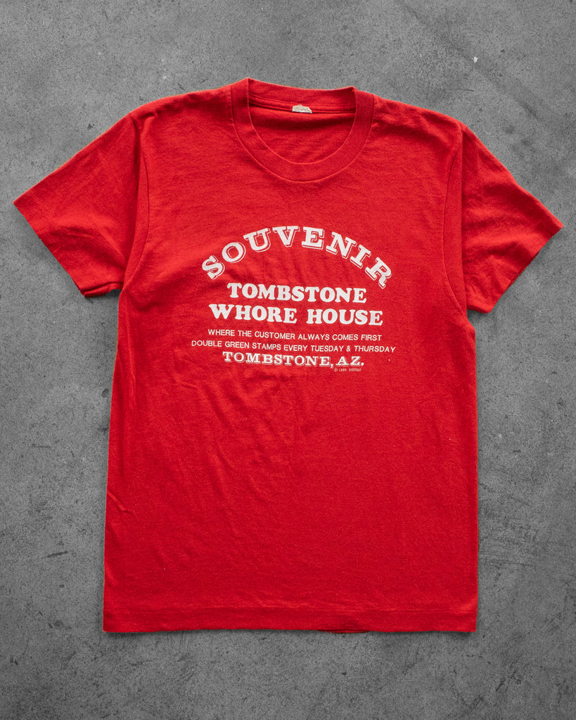 Single Stitched "Tombstone Whore House" Tee - 1980s front photo