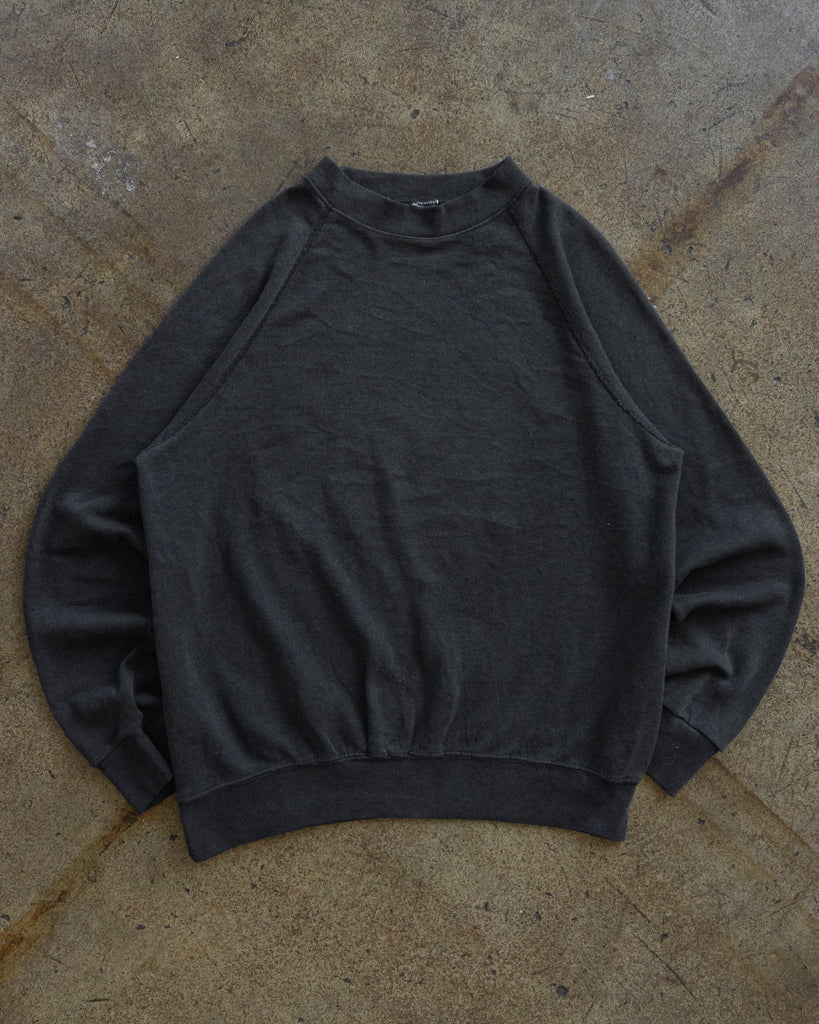 Charcoal Raglan Sweatshirt - 1990s FRONT PHOTO