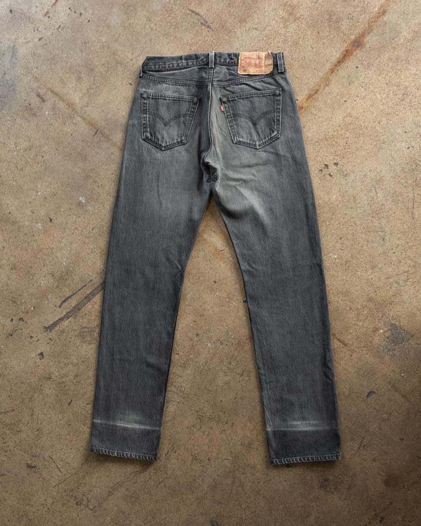 Levi's 501 Charcoal Black Jeans - 1990s BACK PHOTO