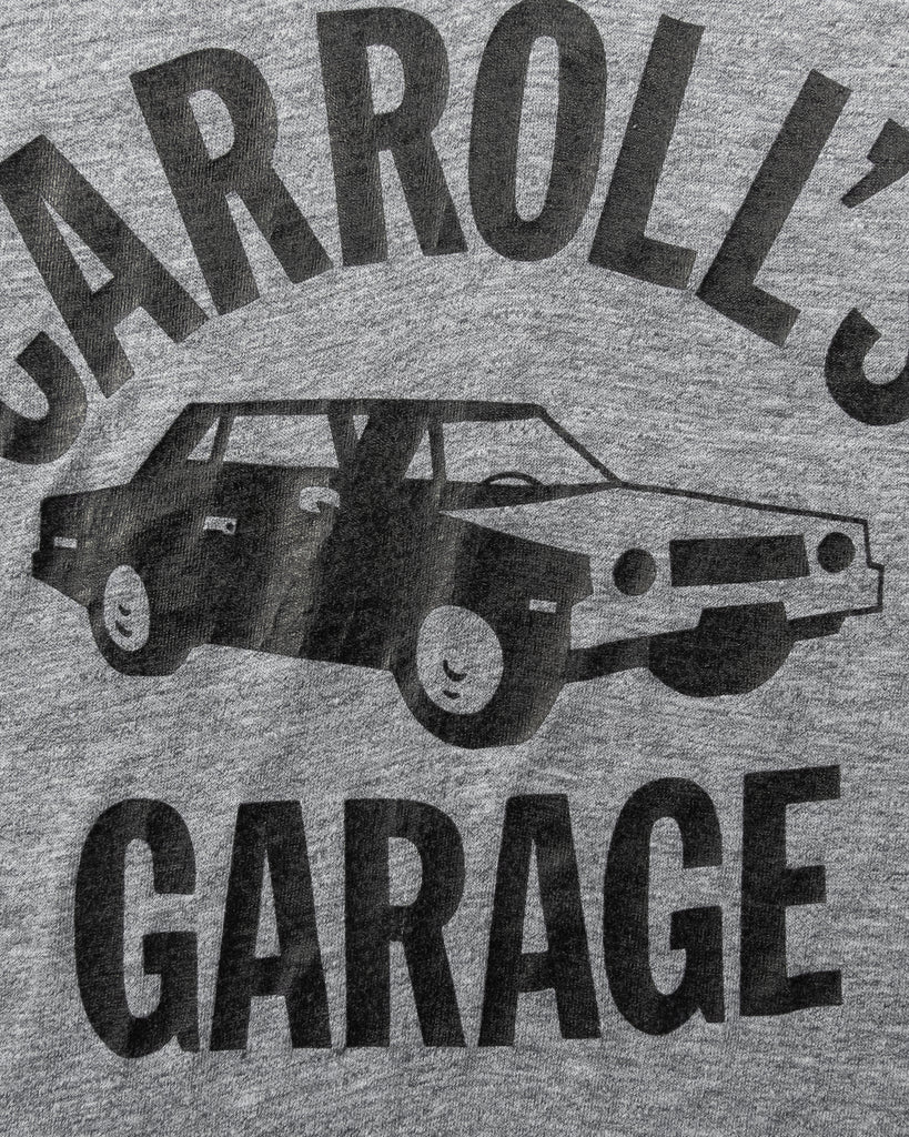 Single Stitched "Carroll's Garage" Ringer Tee - 1980s - detail