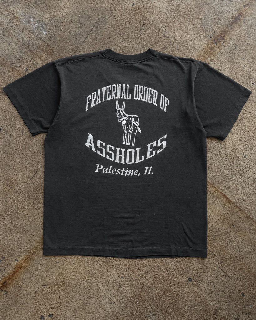 Screen Stars "Fraternal Order of Assholes" Tee - 1990s BACK PHOTO