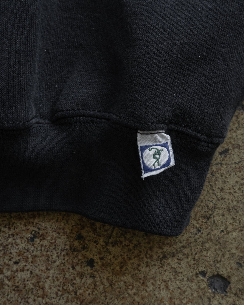 Discus Faded Black Crewneck Sweatshirt - 1990s DETAIL PHOTO