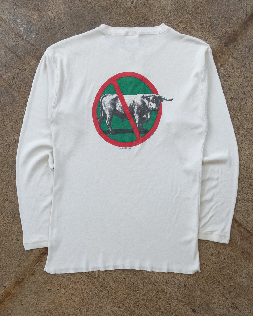 "No Bull Shirt" Henley Long-Sleeve - 1990s BACK PHOTO