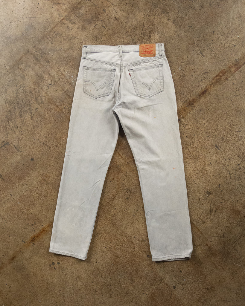 Levi's 501 Faded & Painted Cement Jeans - 1990s - back