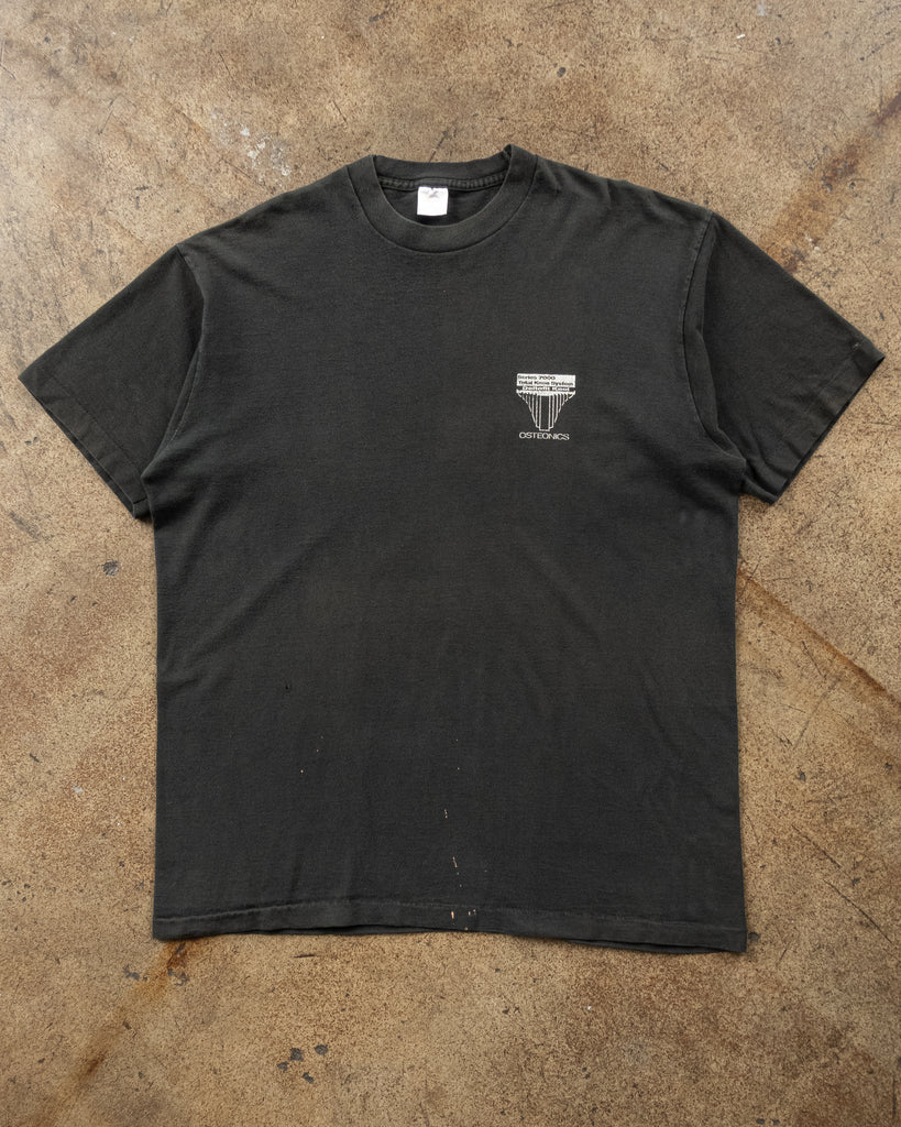 Single Stitched Faded Black "Osteonics" Tee - 1990s - front