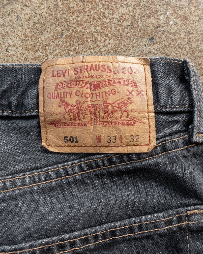 Levi's 501 Washed Black Jeans - 1990s TAG PHOTO