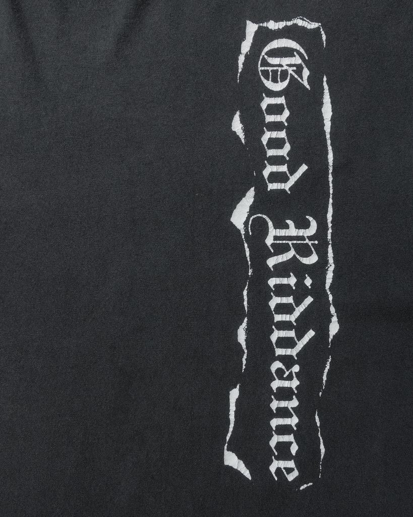 Single Stitched Sun Faded "Good Riddance, This Shirt Repels Fascists" Tee - 1990s - detail