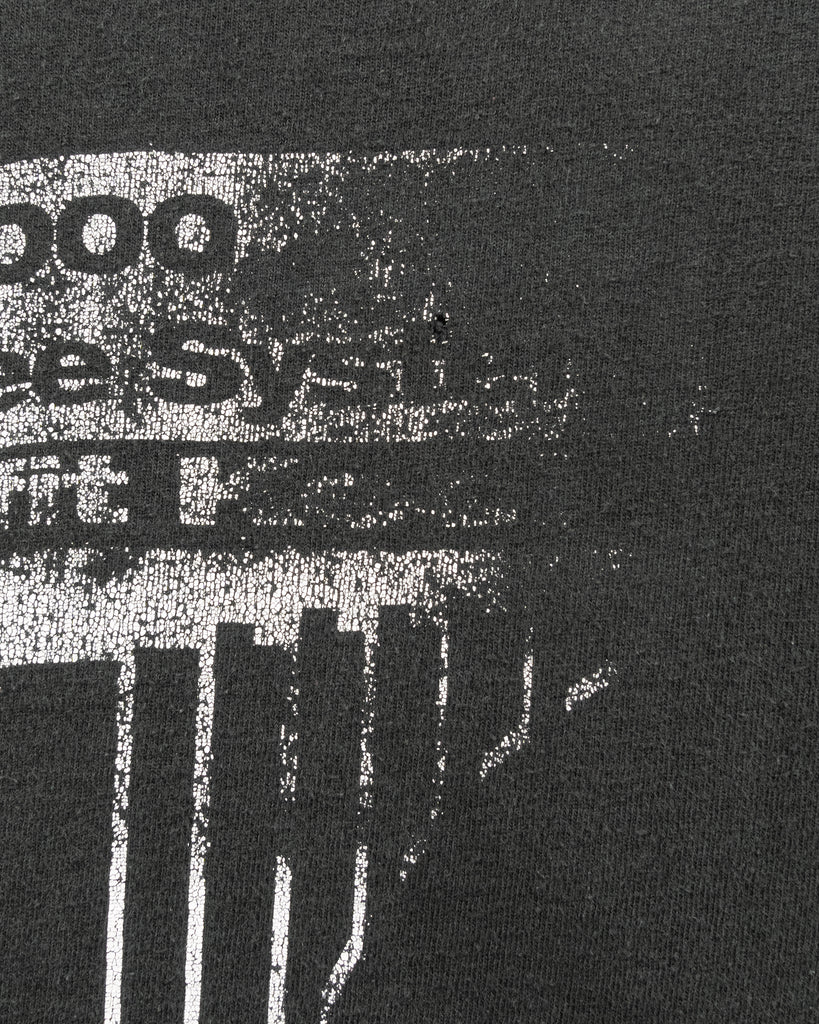 Single Stitched Faded Black "Osteonics" Tee - 1990s - detail