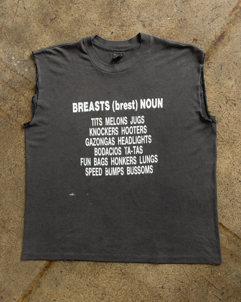 Single Stitched "Breasts" Cut-Off Tee - 1990s FRONT PHOTO