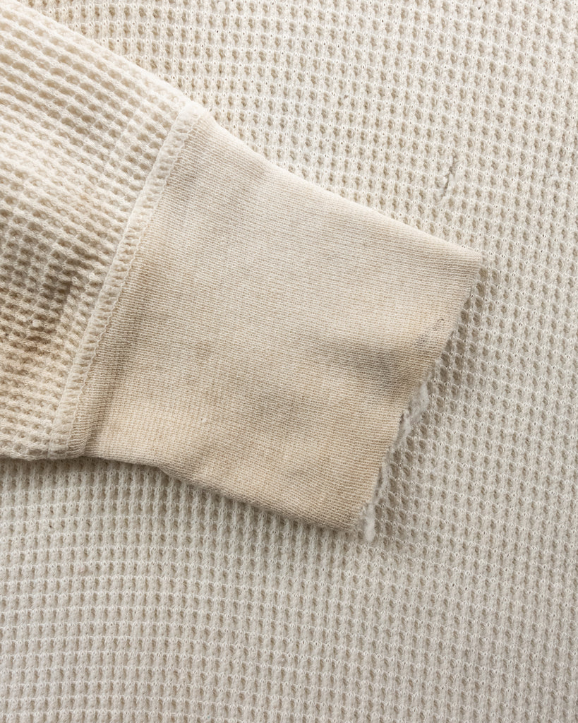 Cream Thermal Long-Sleeve Tee - 1980s - detail