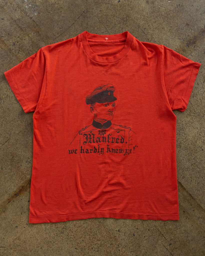 Single Stitched "Manfred, We Hardly Knew Ye" Tee - 1990s FRONT PHOTO