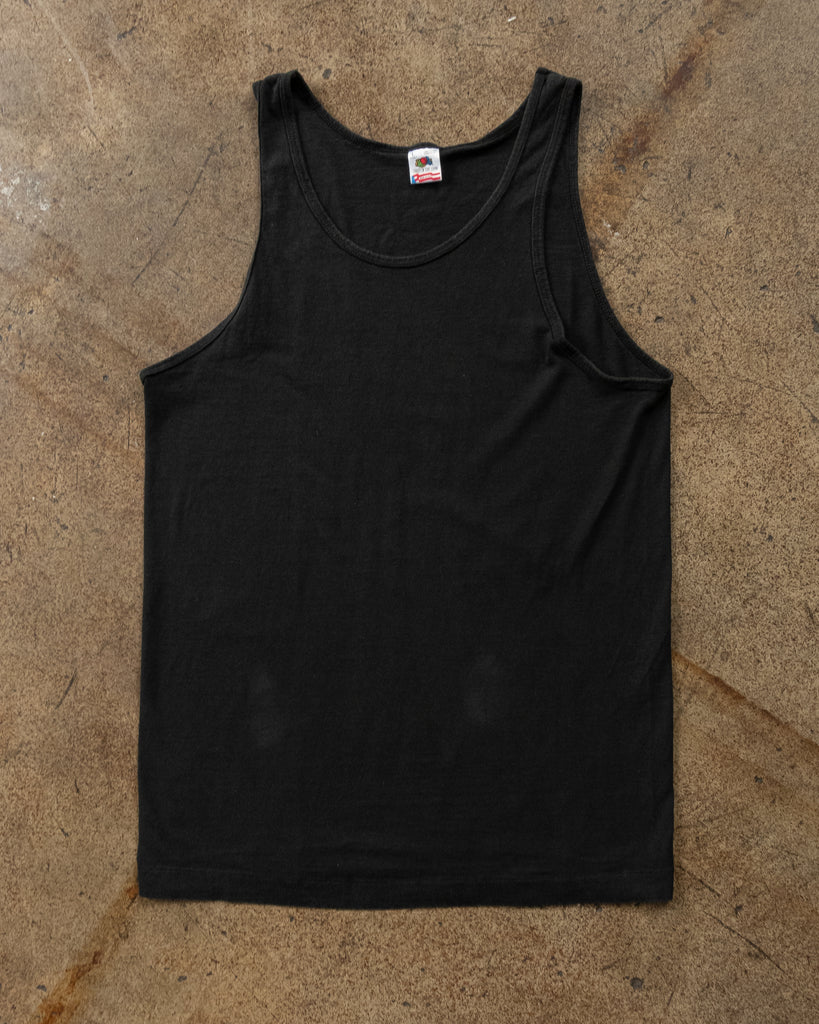 Single Stitched Black Blank Tank Top - 1990s FRONT PHOTO