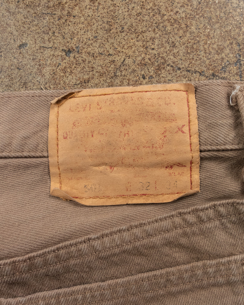 Levi's 501 Sun Faded Brown Jeans - 1990s TAG PHOTO