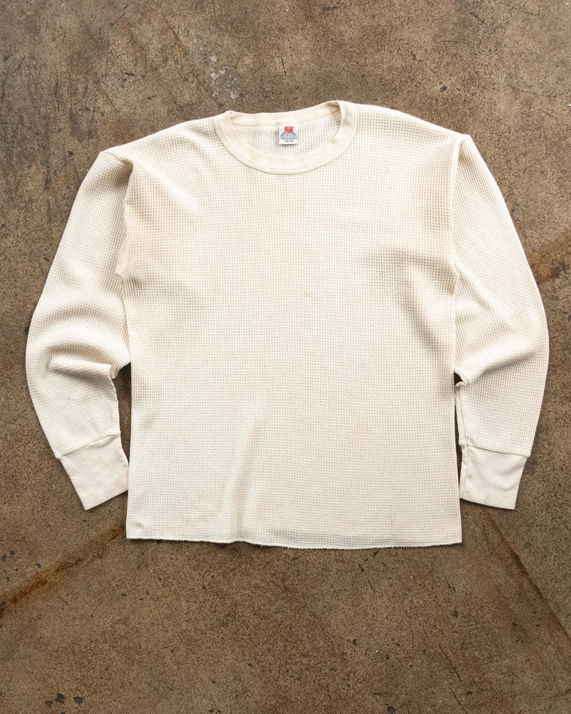 Cream Thermal Long-Sleeve Tee - 1990s