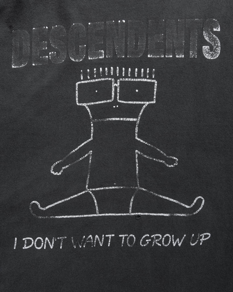 Sun Faded Black "Descendents I Don't Want To Grow Up" Tee - 1990s - detail