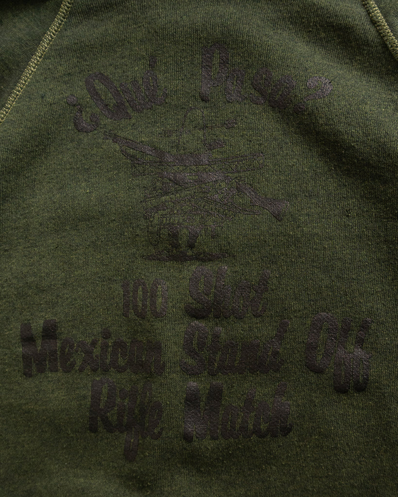 "100 Shot Mexican Standoff" Raglan Sweatshirt - 1980s DETAIL PHOTO