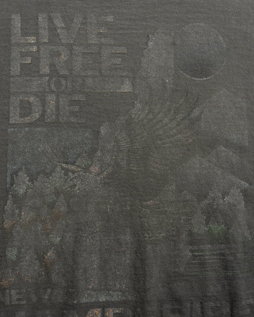 Single Stitched Sun Faded "Live Free Or Die" Tee - 1990s DETAIL PHOTO