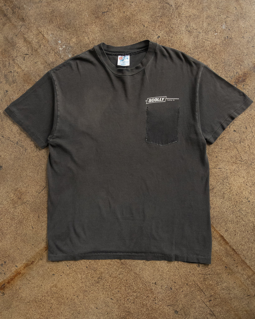 Hanes Beefy "Scolly Trucking Inc" Tee - 1990s FRONT PHOTO