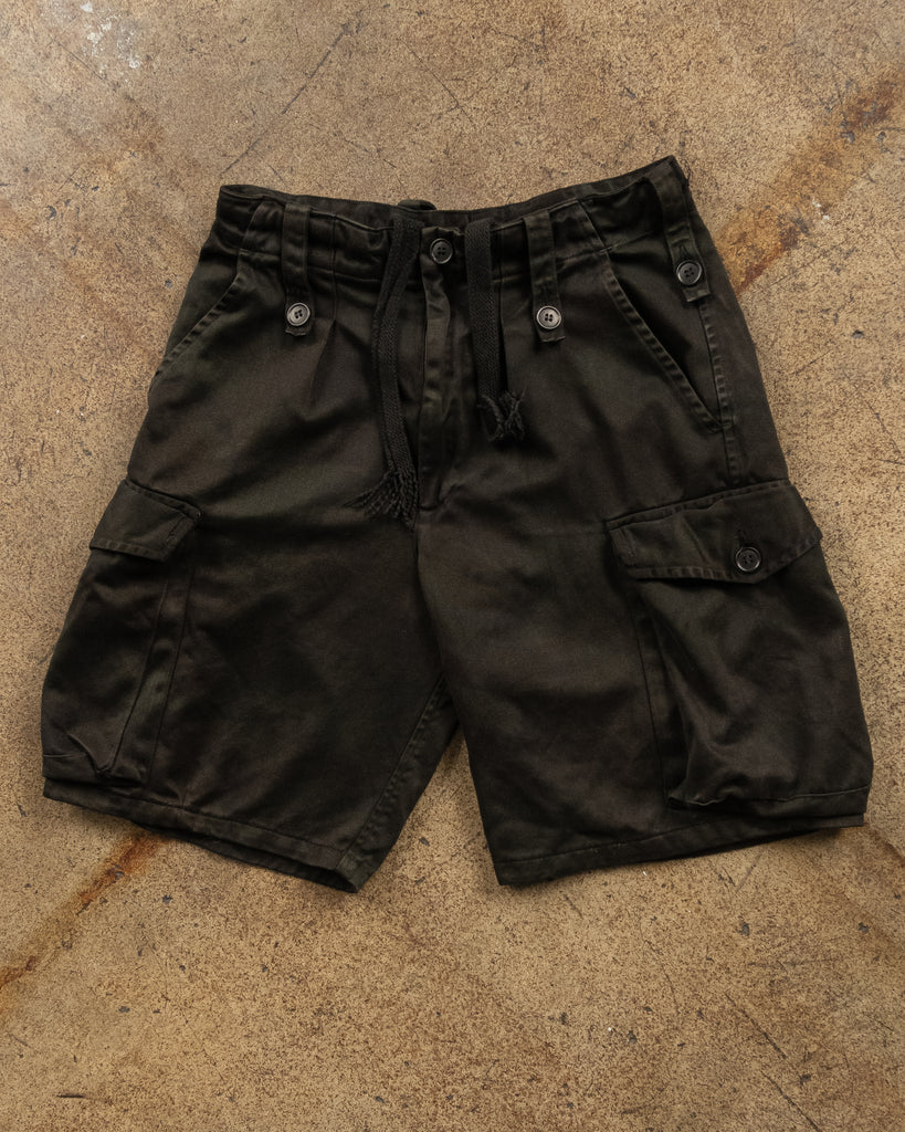 Over-Dyed Military Camo Cargo Repaired Shorts - 1990s