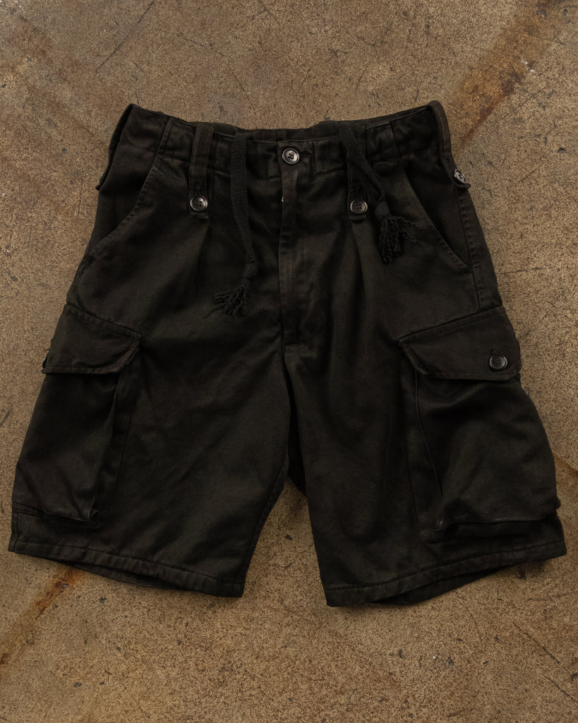 Over-Dyed Military Cargo Repaired Shorts - 1990s FRONT PHOTO