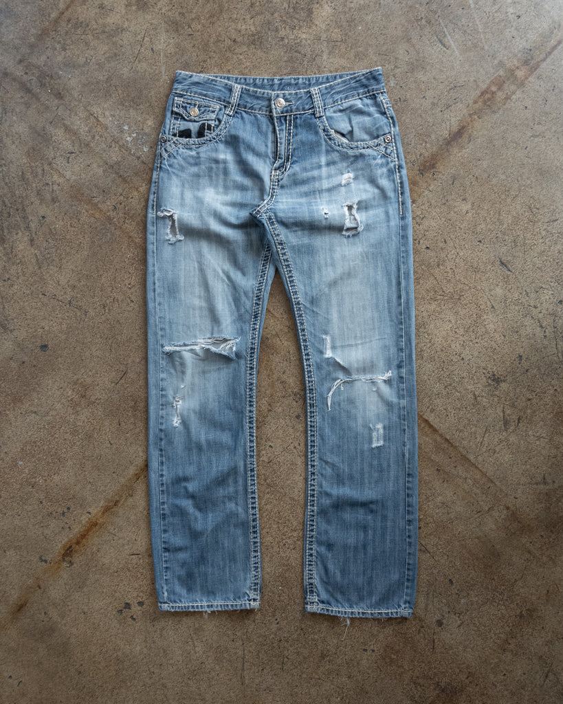 Distressed Bootcut Jeans - Early 2000s