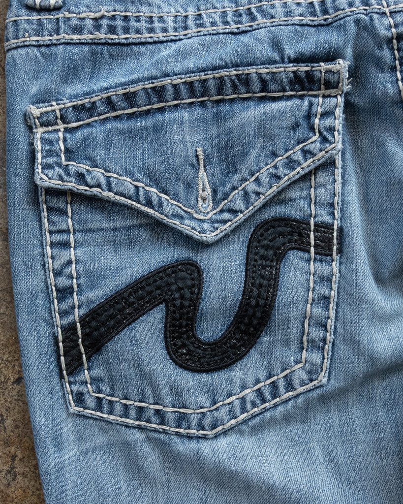 Distressed Bootcut Jeans - Early 2000s - detail
