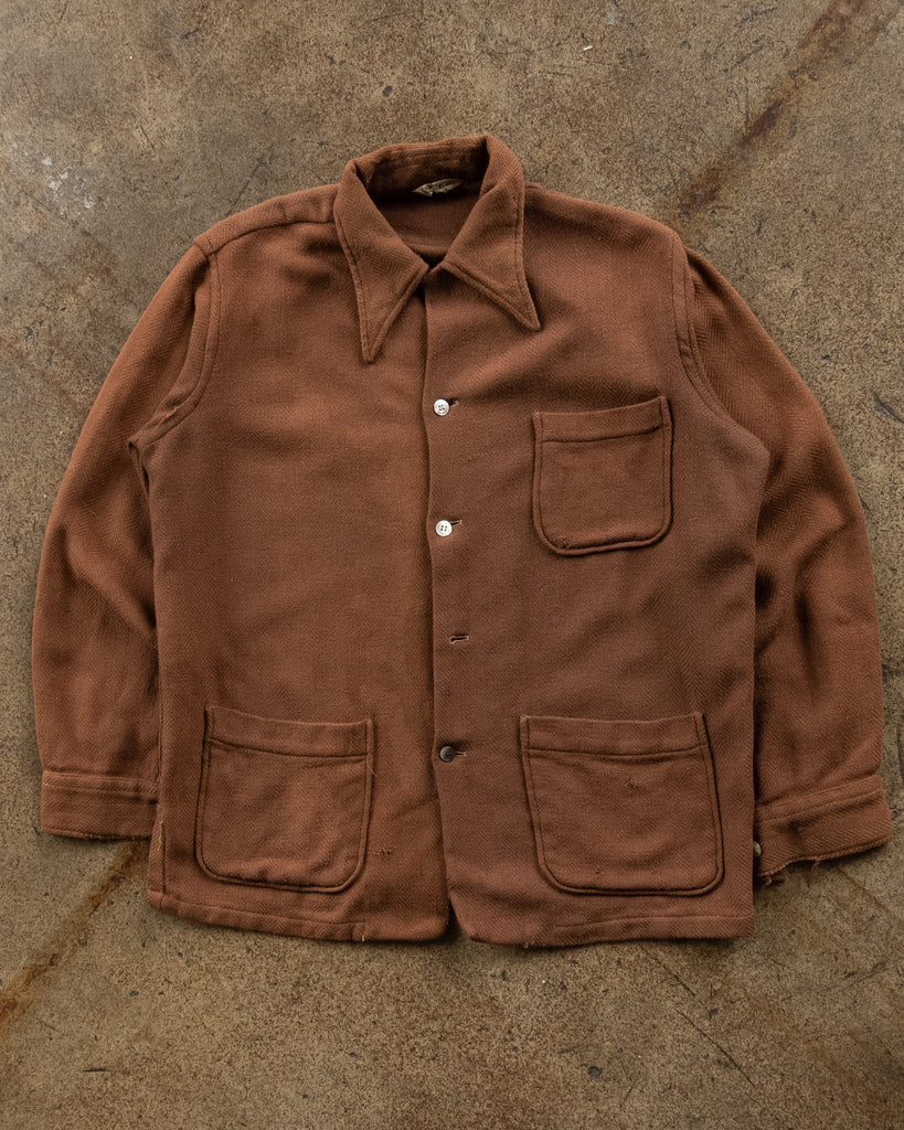 Brown Multi-Pocket Work Shirt - 1960s