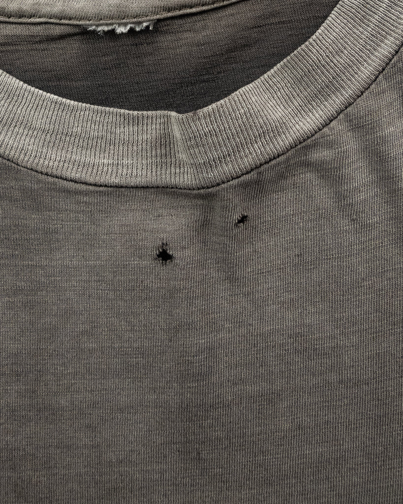 Sun Faded Black Blank Tee - 1990s - detail
