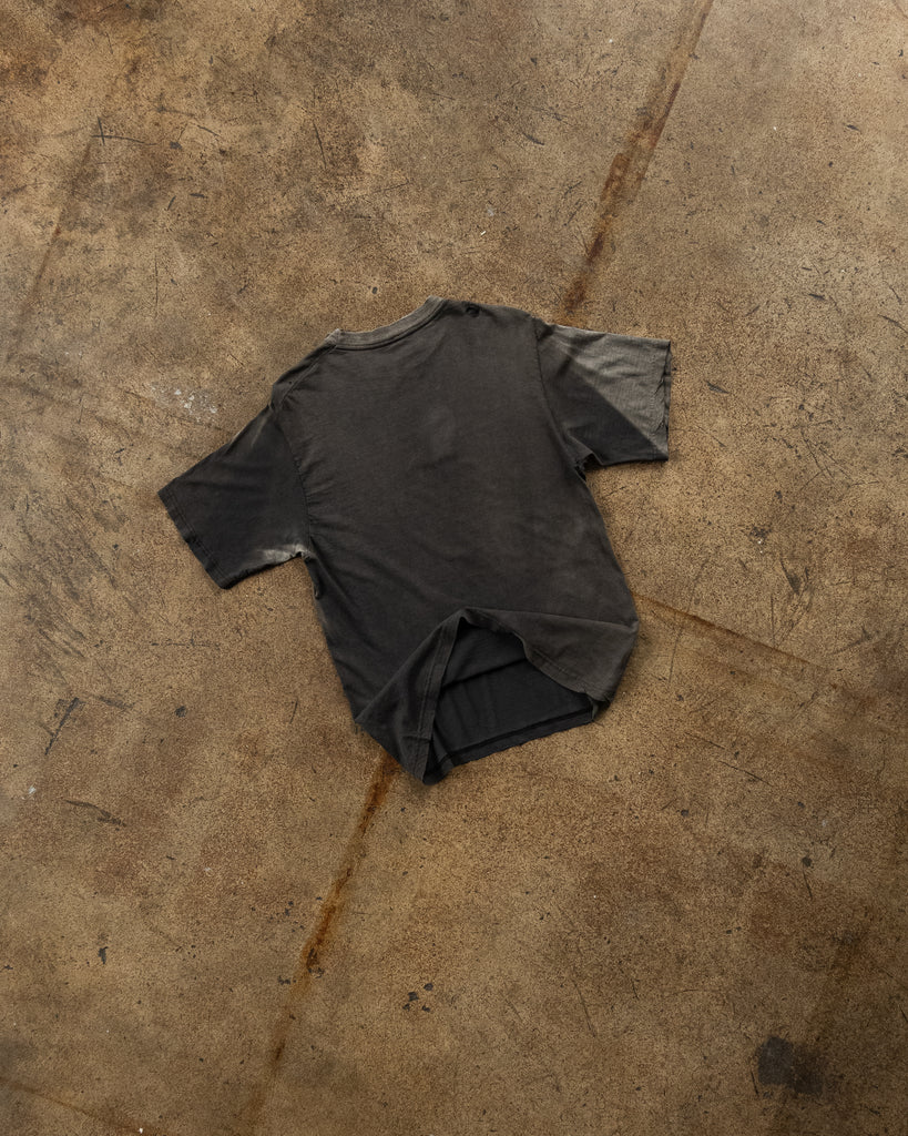 Sun Faded Black Blank Tee - 1990s - detail