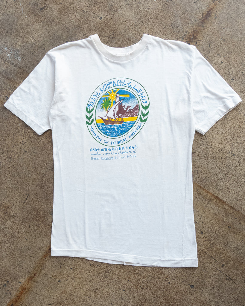 Single Stitched "Ministry of Tourism Eritrea" Tee - 1990s FRONT PHOTO
