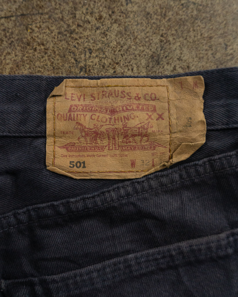 Levi's 501 Faded Navy Jeans - 1990s TAG PHOTO