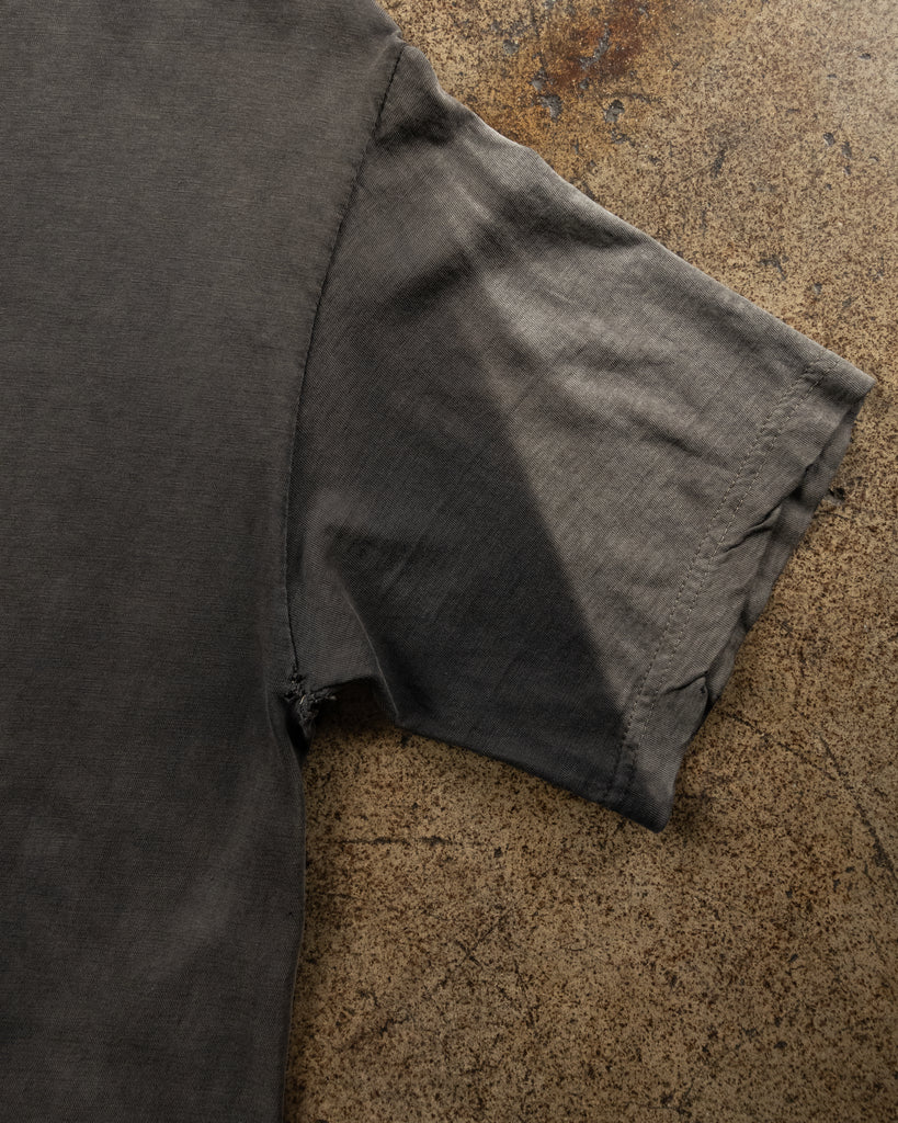 Sun Faded Black Blank Tee - 1990s - detail