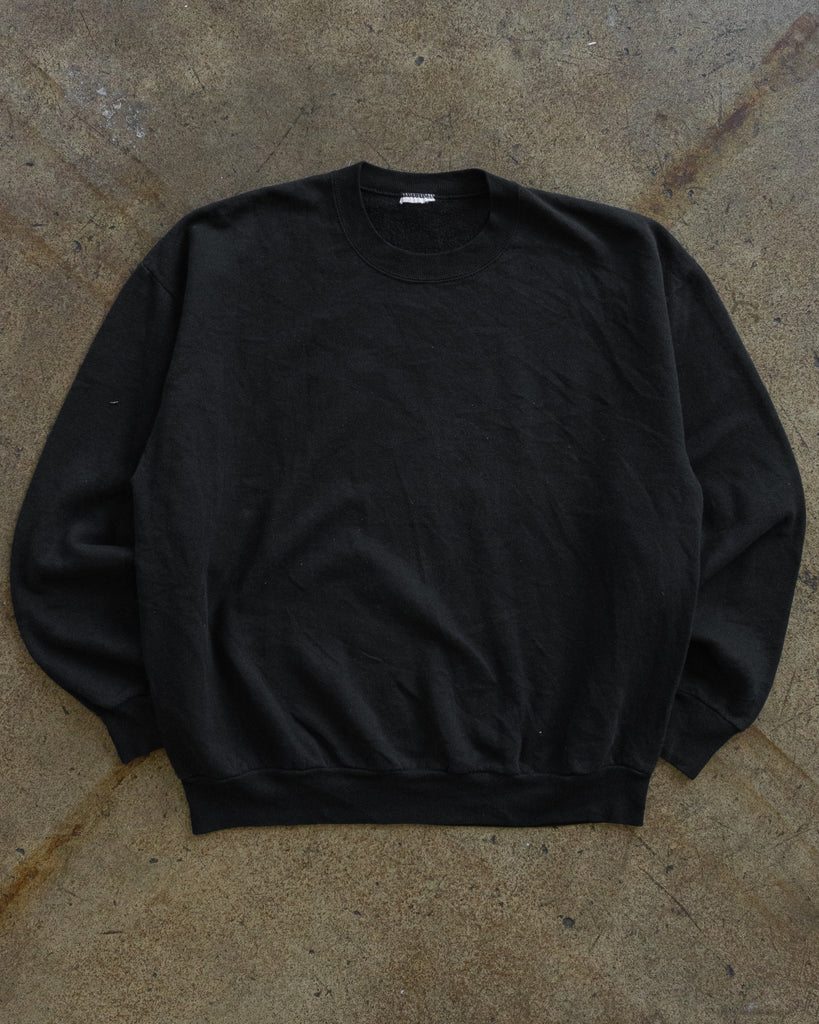 Faded Black Crewneck Sweatshirt - 1990s FRONT PHOTO